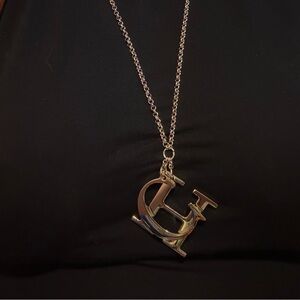 Carolina Herrera Silver Initial Necklace